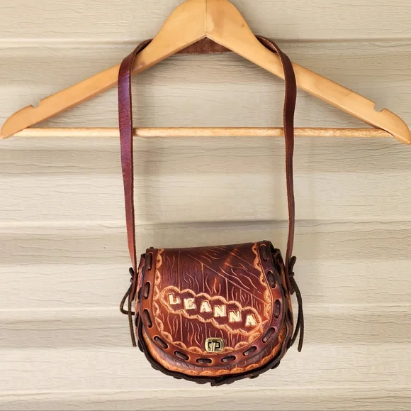 Handmade Leanna leather mini shoulder bag